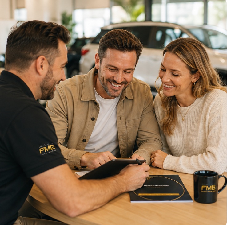 Finance made easy Picture with clients - vehicle and persona finance in NZ