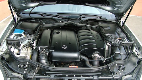 Close-up of a car engine covered by Mechanical Breakdown Insurance (MBI)